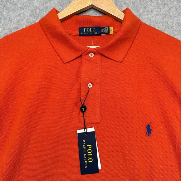 Ralph Lauren Polo Shirt Men's 2XLT Orange Short Sleeve Classic Fit Cotton NWT - Picture 1 of 6